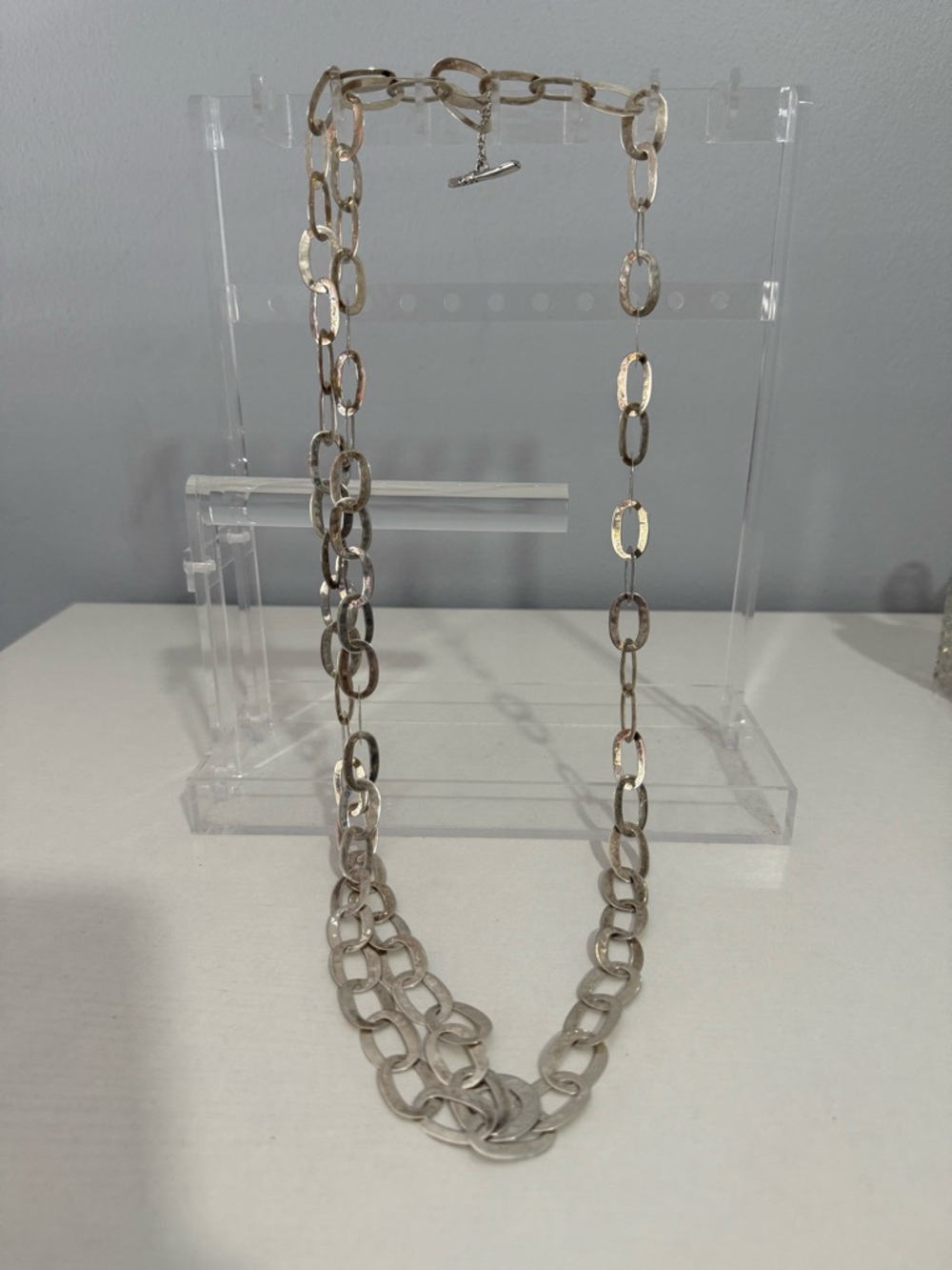 Ippolita Hammered 925 Silver Open-Link Roma Links Necklace - Picture 3 of 6